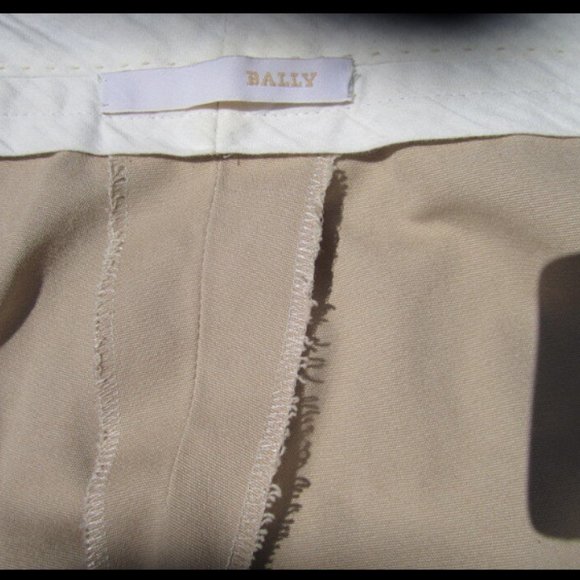 Size 12 BALLY COTTON khaki PANTS with BELT - EXTREMELY RARE AND UNUSUAL FIND!! - Picture 8 of 12